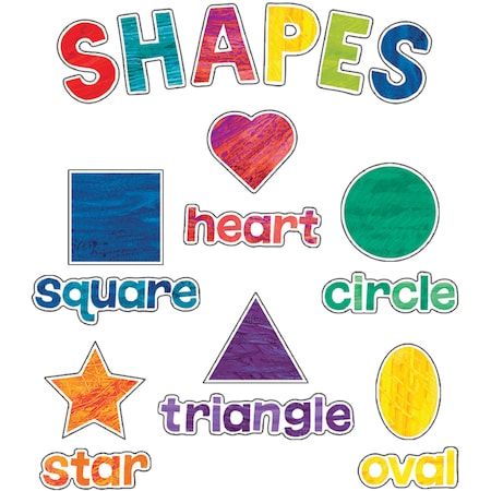 Carson Dellosa World of Eric Carle Shapes Mini Bulletin Board Set, 32 Pieces 110459